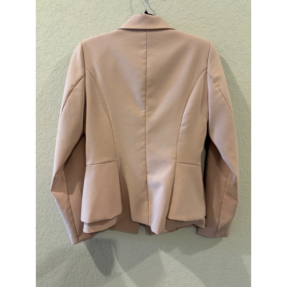 Venti6 Womens Blush Pink Single Button Peplum Blazer Jacket Made in Italy Size M - Picture 4 of 7